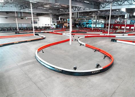 2. 3. The Carlsbad location is a special one. That’s because it’s the very first K1 Speed to open nearly 20 years ago! It’s also one of the largest tracks in Southern California. The track is designed to test drivers of all levels, with a mix of fast straightaways and tight turns.. 
