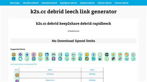 multileech. The most up-to-date list of free premium link generators and leechers with advance filtering and the ability of specifying working hosts of each generator for keep2share.. 