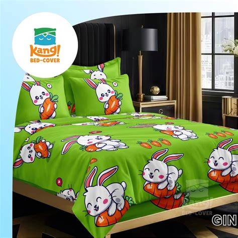 Kang Bedcover - Bed Cover Sprei Anti Geser Double karet Full Set Katun ... - raincitystudios.com