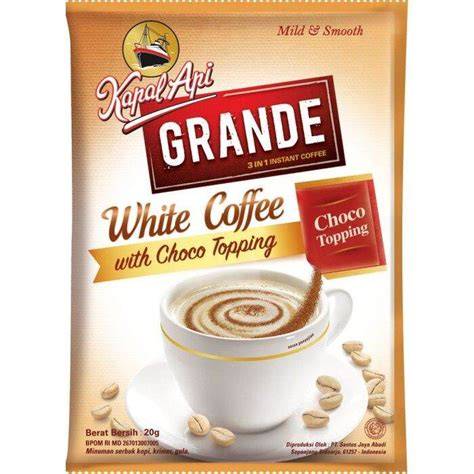 Kapal Api Grande White Coffee Topping Kopi 1 Renceng 20gram x 10 - raincitystudios.com