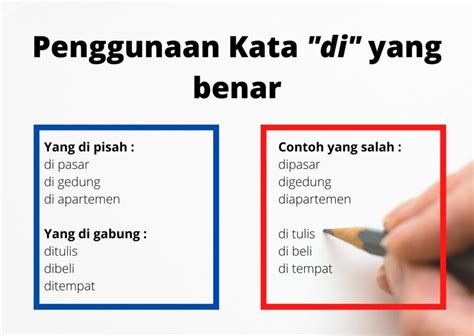 Kapan Kata "DI" Mana Harus Dipisah dan Digabung - muktibox.com