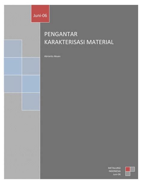 KARAKTERISASI MATERIAL - Universitas Nasional - wintechmobiles.com