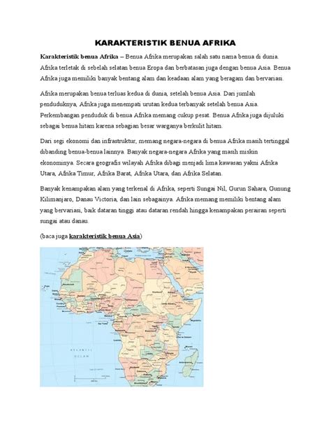 Karakteristik Benua Afrika - wintechmobiles.com