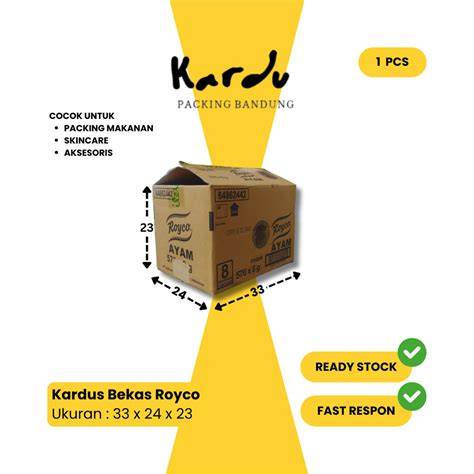 Kardus Bekas Royco | Kardus Packing Barang | Harga Murah Per Pcs ... - raincitystudios.com