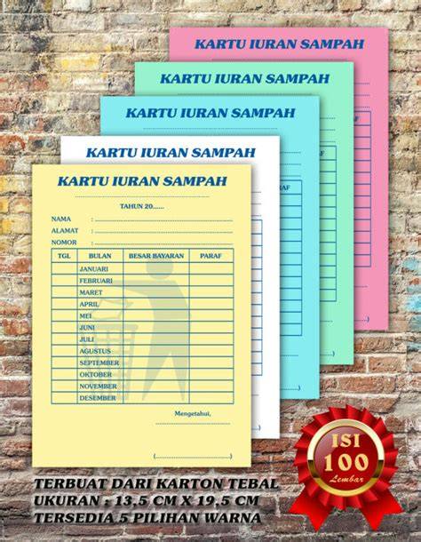 Kartu Iuran Sampah Bulanan 2023 | PDF - Scribd - raincitystudios.com