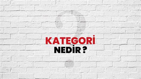 KATEGORİLER