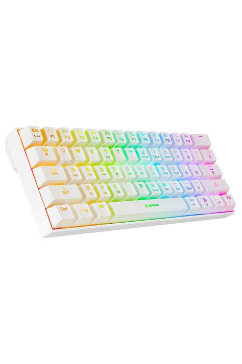 KB-RX63 B-ATOM Beyaz Bluetooth RGB Backlight Brown Switch.