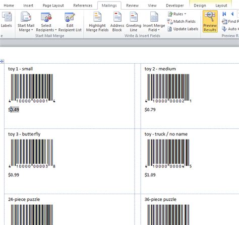 KB10028 Tutorial Creating barcode labels with Microsoft Word Mail Merge