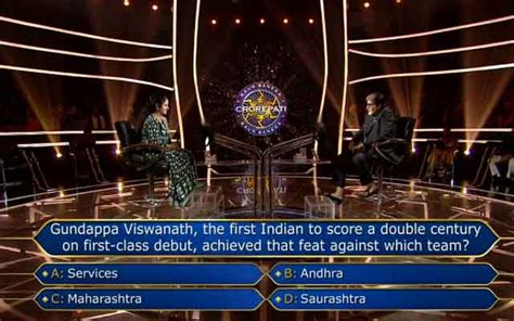 KBC contestant fails to answer question on Gundappa Viswanath, …