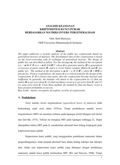 KEAMANAN KRIPTOSISTEM MODERN BERDASARKAN … - wintechmobiles.com