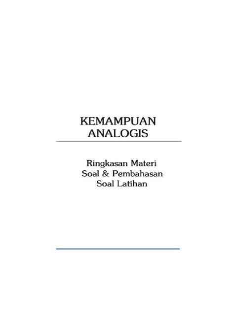 Kemampuan Analogi | PDF - Scribd - muktibox.com