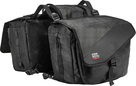 KEMIMOTO Motorcycle Saddlebags, 40L Large Capacity Detachable Side ... - raincitystudios.com