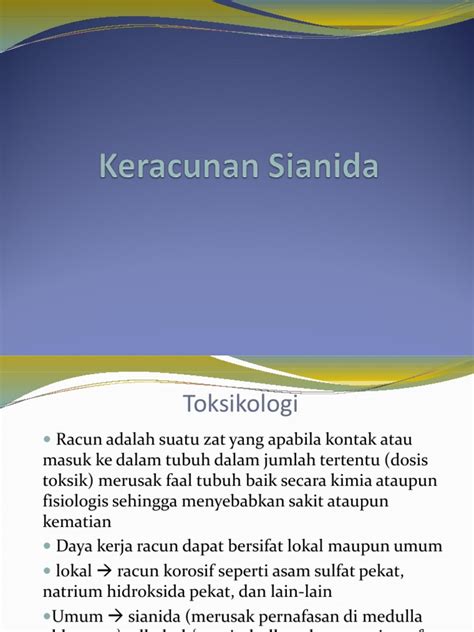 Keracunan Sianida - Gejala, Penyebab, dan … - wintechmobiles.com