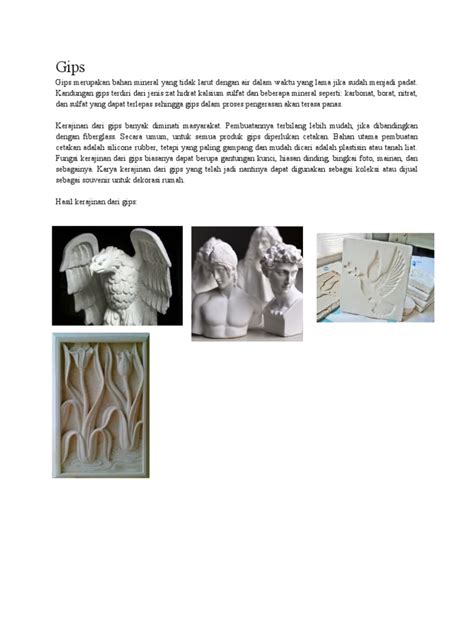 Kerajinan Gips: Proses dan Contoh | PDF | Griya - muktibox.com