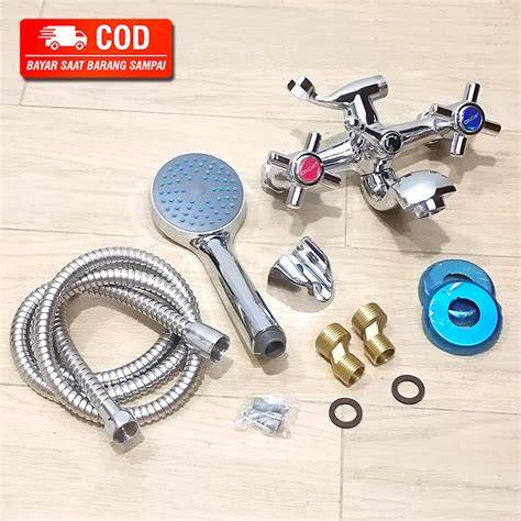 Keran Air Shower Panas Dingin Keran Mandi 2 Cabang ... - raincitystudios.com
