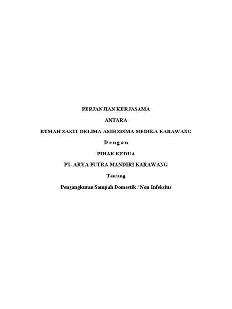 Kerjasama Pengangkutan Sampah RS Delima | PDF - raincitystudios.com
