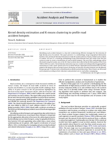 Kernel density estimation and K-means clustering to profile road ... - coolestguyplanet.net