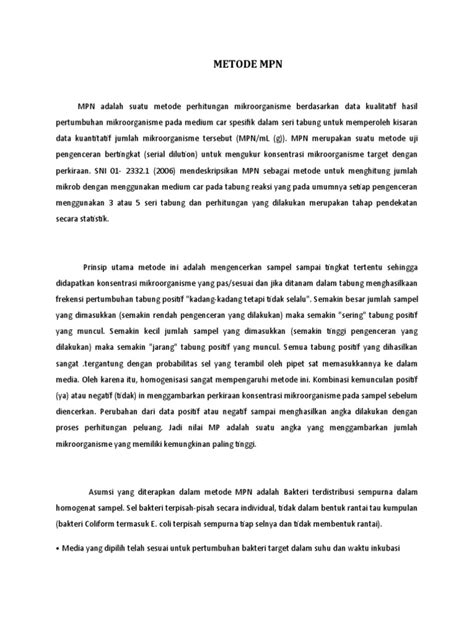 Kesalahan Umum Metode MPN - Laboratorium Mikrobiologi Standar - wintechmobiles.com