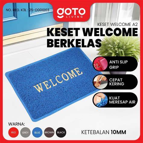 Keset Welcome PVC Anti Slip - Murah & Tebal - raincitystudios.com