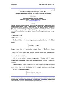Keterbatasan Operator Integral Tentu Dan Operator Riemann ... - UNY - wintechmobiles.com