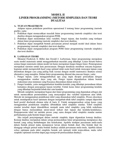 Keunggulan Metode Simpleks dalam Bisnis | PDF - Scribd - wintechmobiles.com