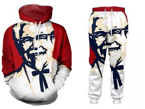 KFC poulet 3D All Over Print Survêtements Sweatshirts Hipster …