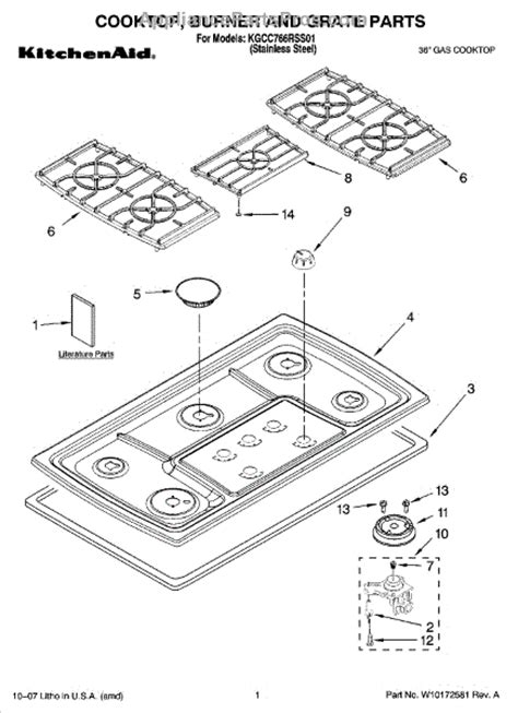 KGCC766RSS01 KitchenAid Cooktop Parts & Repair Help PartSelect