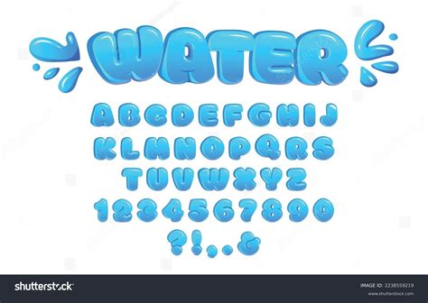 Kids Water Effect Fonts royalty-free images - Shutterstock - muktibox.com