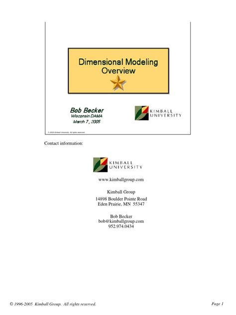Kimball DimensionalModeling | PDF | Data Warehouse - coolestguyplanet.net