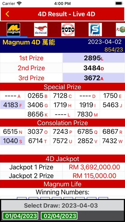 KINGDOM4D   Check 4d Malaysia Results Live Magnum Sports Toto - KINGDOM4D