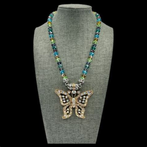 KIRKS FOLLY Butterfly Tears Beaded Necklace NEW eBay