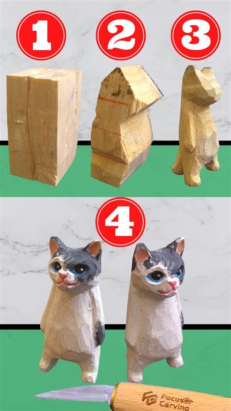 Kitten Wood Carving Ideas - muktibox.com