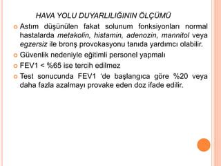 KOAH’ın Tanı, Sınıflama ve İzleminde Solunum Fonksiyon.