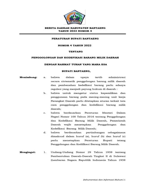 Kodefikasi Barang Milik Daerah | PDF - Scribd - wintechmobiles.com