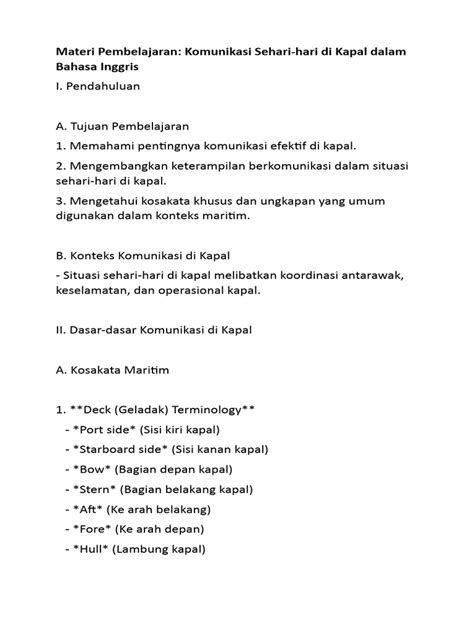 Komunikasi Maritim dalam Bahasa Inggris | PDF - Scribd - raincitystudios.com
