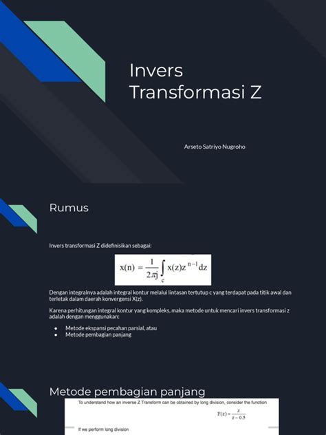 Konsep dan Invers Transformasi Z | PDF | Metode - wintechmobiles.com