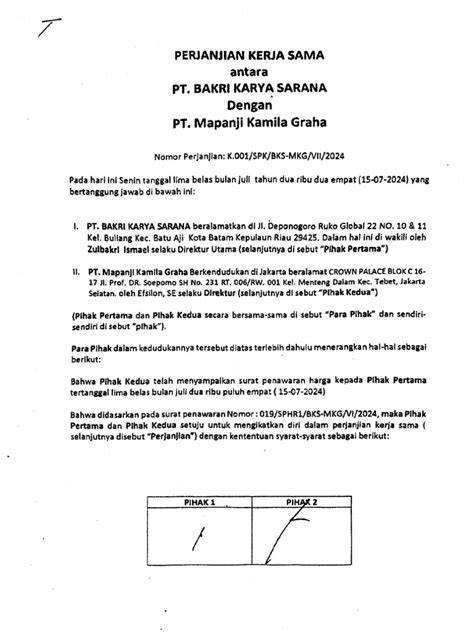 Kontrak Sampah MKG | PDF - Scribd - raincitystudios.com