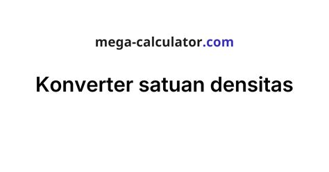 Konverter Satuan - Calculator.iO - wintechmobiles.com