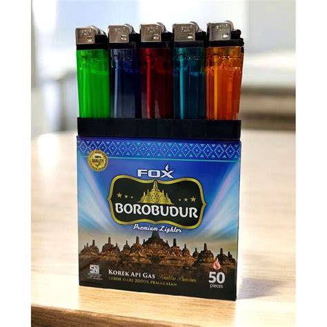 Korek Api Gas Roda Fox Borobudur Isi 50 Pcs - Shop - raincitystudios.com