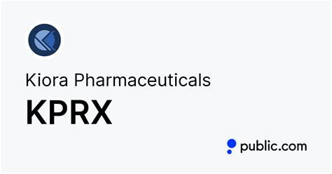 KPRX: Kiora Pharmaceuticals Inc Stock Price Quote - Bloomberg