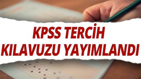 KPSS 2020/6 tercih kılavuzu yayımlandı .
