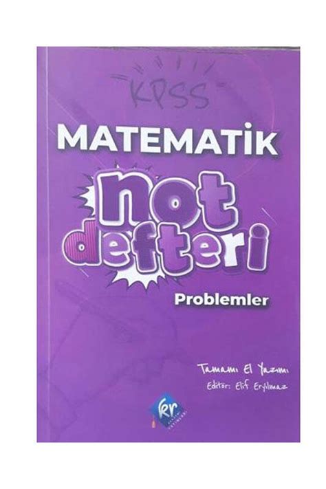 KR Akademi KPSS Matematik Not Defteri Ucuzkitapal.