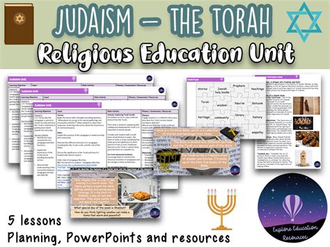 KS2 Judaism RE Unit - 5 Lessons Teaching Resources