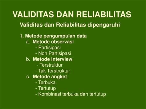 KUALITAS INSTRUMEN: VALIDITAS DAN RELIABILITAS - wintechmobiles.com