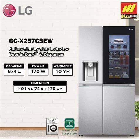 Kulkas LG Side By Side GC-X257CSEW - OSCARLIVING! - raincitystudios.com
