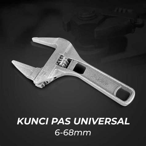 Kunci Pas Universal Adjustable Wrench Spanner 6-68mm - UW82 - raincitystudios.com