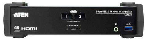 KVMP превключвател ATEN CS1822, 2-портов, 4K, USB 3.0, HDMI