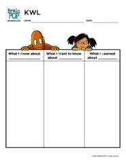 KWL Chart BrainPOP Educators