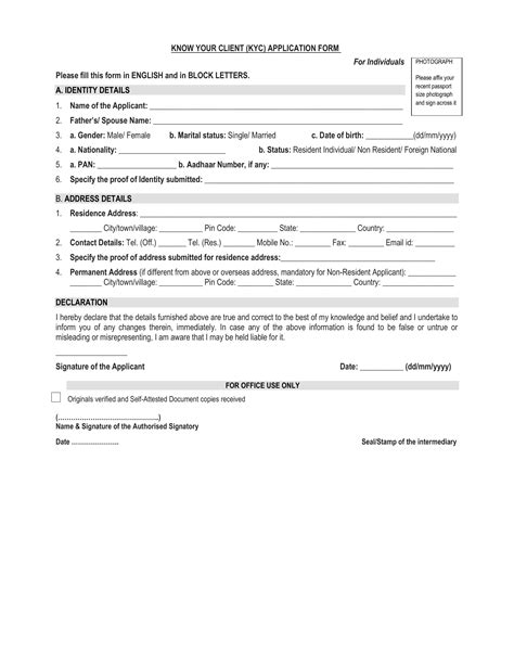 KYC Application Form: A Comprehensive Guide to Secure Financial Transactions