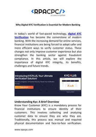 KYC Solution: The Cornerstone of Modern Identity Verification